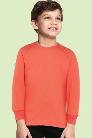 METRO KIDS COMPANY Boys Orange Solid Sweatshirt