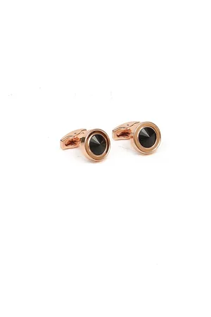 Calvadoss Copper-Toned & Black Premium Cufflink