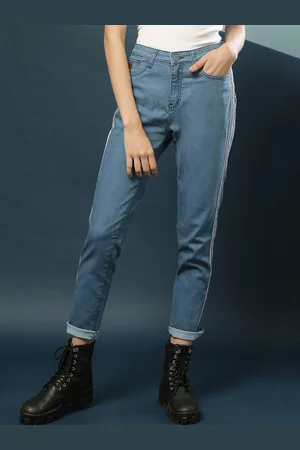 Campus Women Navy Blue Slim Fit Light Fade Jeans