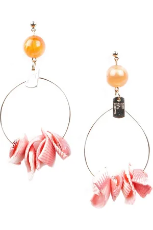 Alberre Odette Pink Contemporary Drop Earrings