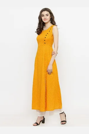 Sera Women Yellow Printed Kurta with Trousers