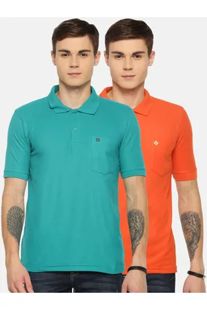 dollar Men Multicoloured Solid Polo Collar T-shirt