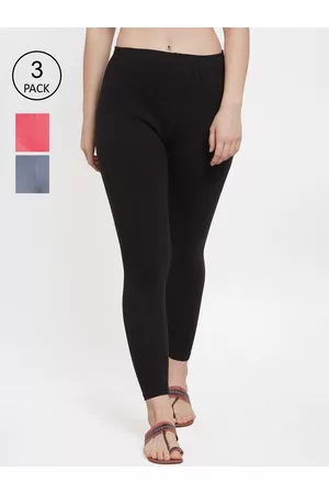 GRACIT Women Pack Of 3 Solid Ankle-Length Leggings