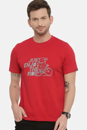 Bushirt Men Red Printed Round Neck T-shirt