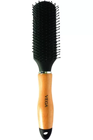 VEGA Unisex Black & Beige Cushioned Paddle Hair Brush