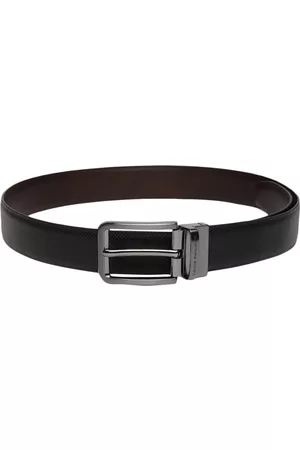 Louis Philippe Men Brown Textured Leather Reversible Belt