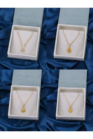 Brandsoon Set of 4 Gold-Toned Brass Gold-Plated Chain