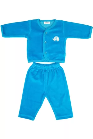 MeeMee Kids Blue Pure Cotton Shirt with Pyjamas
