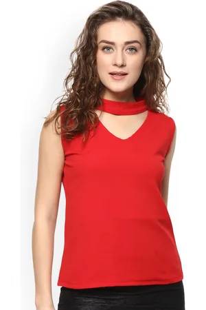 Mayra Women Red Solid Top