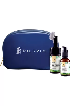 Pilgrim Women Sets - Set of Squalane Face Wash 120ml & Glow Creme Serum 30ml with Vanity Bag
