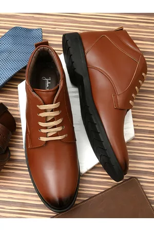 John Karsun Men Tan Brown Solid Formal Derbys