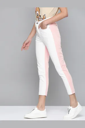 Kook N Keech Women White Skinny Fit Stretchable Cropped Jeans