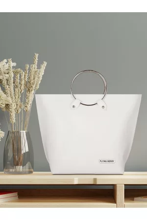 FLYING BERRY White Solid Handheld Bag