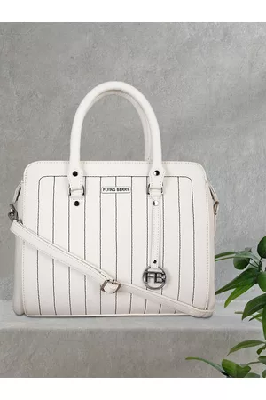 FLYING BERRY White Striped Handheld Bag