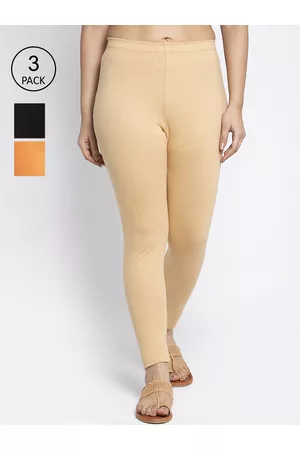 GRACIT Women Pack of 3 Solid Ankle-Length Leggings