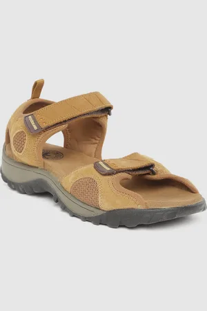 Woodland Men Camel Brown Suede excluding Trims Comfort Sandals