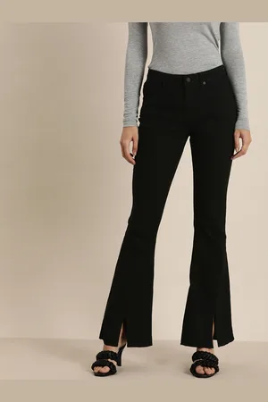 Moda Rapido Women Black Bootcut High-Rise Clean Look Jeans