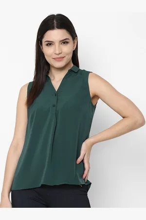 Allen Solly Green Shirt Style Top