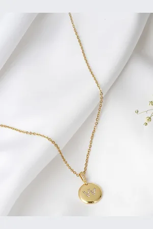 Joker & Witch Gold-Toned Alphabet W Gold-Plated Necklace