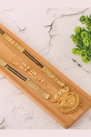 Brandsoon Black & Gold Toned Set of 2 Mangalsutra