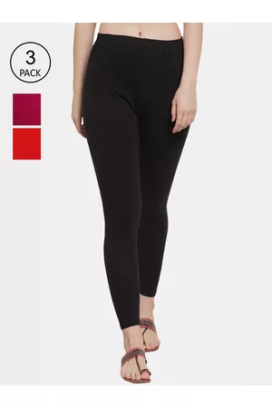 GRACIT Women Pack of 3 Solid Ankle-Length Leggings