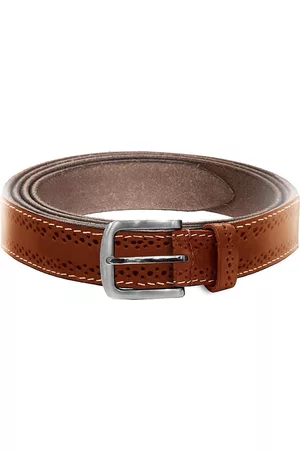 WildHorn Men Tan Textured Leather Belt