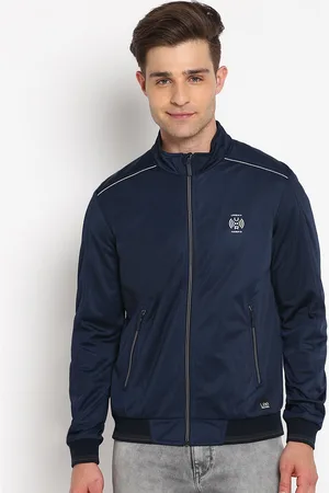 Lee Men Navy Blue Bomber Jacket