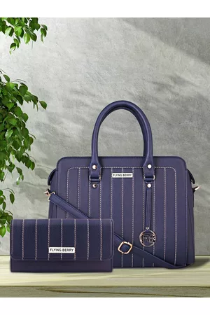 FLYING BERRY Blue Textured Handheld Bag Combo