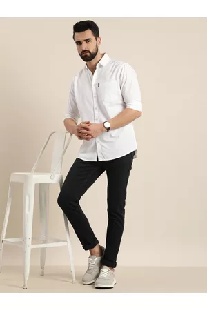Dillinger Men White Cotton Casual Shirt