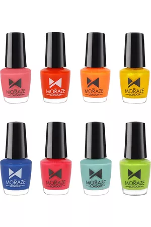Moraze Pack Of 8 Multicoloured Vegan & Chip Resisting Nail Polish