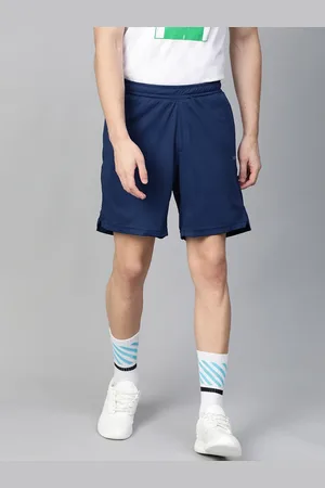 HRX Men Medieval Blue Solid Regular Fit Rapid-Dry Racket Sports Shorts