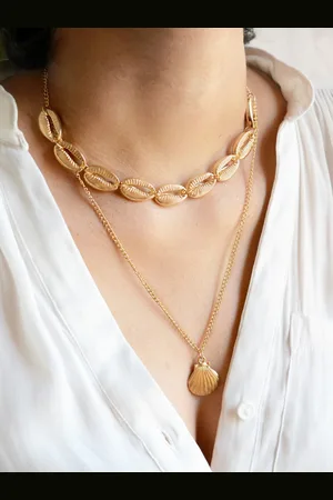 Joker & Witch Gold-Toned Alloy Gold-Plated Layered Necklace