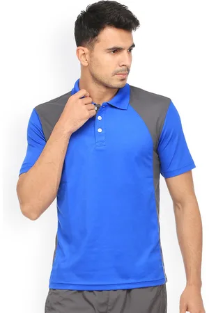 PUMA Men Blue Dezire Polo Collar T-shirt