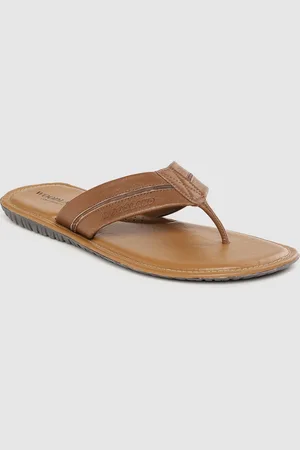 Woodland Men Tan Brown Leather Comfort Sandals