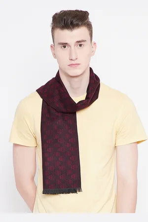 Alvaro Castagnino Men Maroon & Black Printed Mufflers