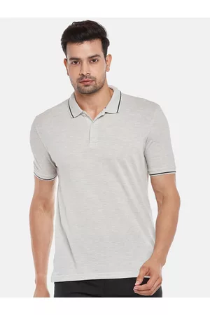Pantaloons Men Beige Polo Collar Outdoor T-shirt