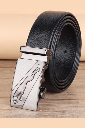 ZORO Men Black PU Formal Belt