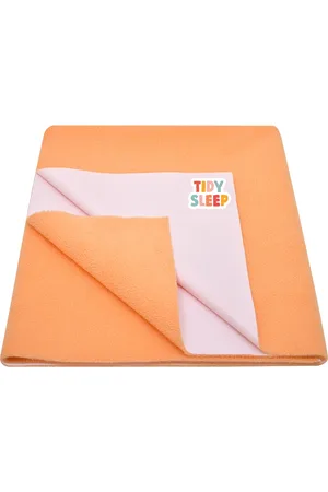 TIDY SLEEP Kids Peach Solid Water Resistant Cotton Mattress Protector