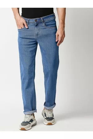 High Star Men Blue Relaxed Fit Light Fade Jeans