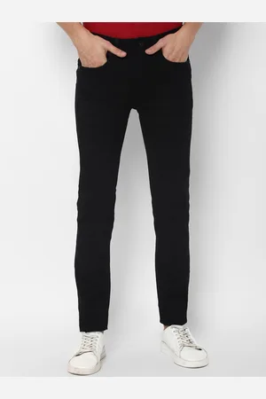 Louis Philippe Men Black Slim Fit Cotton Jeans