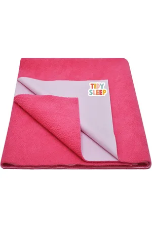 TIDY SLEEP Kids Pink Solid Water-Proof Mattress Protector