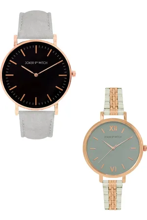 Joker & Witch Grey & Black Corey & Topanga Couple Watch Gift Set JWCW116