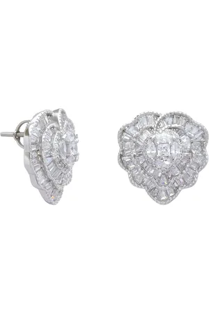 Anayra Jewellery White Circular Studs Earrings