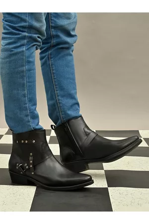 San Frissco Men Black Solid Chelsea Boots