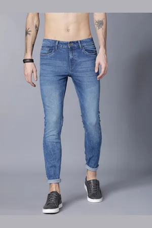 Buy HIGHLANDER Men Grey Tapered Fit Mid Rise Clean Look