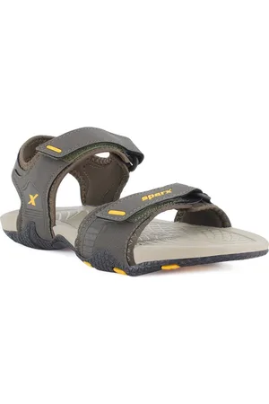 Sparx Men Olive Green & Yellow Sports Sandals