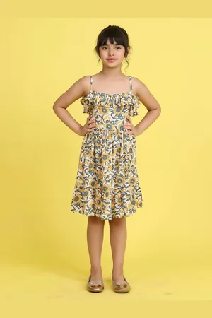 Biglilpeople Yellow Floral Dress