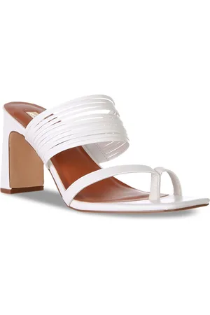 London Rag White PU Block Heels