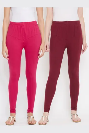 Tulsattva Women Pack Of 2 Solid Churidar-Length Leggings