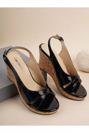 Get Glamr Women Black Solid Sandals